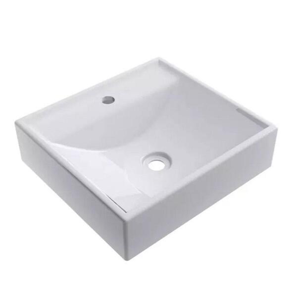 Cuba Pia De Apoio Sobrepor Retangular Para Banheiro Branca Ra