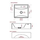 Cuba Pia De Apoio Sobrepor Retangular Para Banheiro Branca Ra