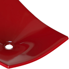 Cuba Pia De Apoio Vermelho Folha 43x36 Turquesa Para Banheiro