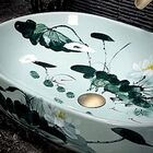 Cuba pia de Bancada para  lavabo banheiro Vintage Verde Flore