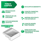 Cuba Pia De Semi Encaixe Bege Quadrada 39x37 Quartzo Para Ban