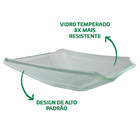 Cuba Pia De Vidro Cristal Quadrada Para Banheiro Com Torneira