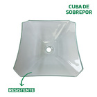 Cuba Pia De Vidro Cristal Quadrada Para Banheiro Com Torneira