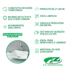 Cuba Pia De Vidro Resistente Branca Quadrada Para Banheiro co