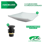 Cuba Pia De Vidro Resistente Cinza Quadrada Para Banheiro com