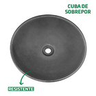 Cuba Pia De Vidro Resistente Cinza Redonda Para Banheiro com