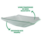 Cuba Pia De Vidro Resistente Cristal Quadrada Para Banheiro c