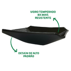 Cuba Pia De Vidro Resistente Preta Quadrada Para Banheiro com