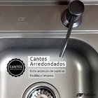 Cuba Pia Dupla 78x43 Cozinha Gourmet Cor Preta Inox Acessório
