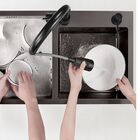 Cuba Pia Dupla Cozinha Gourmet Aço Inox Preta Com Acessórios