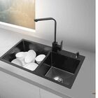 Cuba Pia Dupla Cozinha Gourmet Aço Inox Preta Com Acessórios