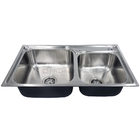 Cuba Pia Dupla De Aço Inox 304 Para Cozinha Gourmet Luxo C520