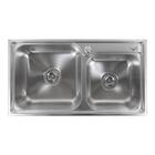 Cuba Pia Dupla Saquarema 228 Aço Escovado Móvel Do Brasil