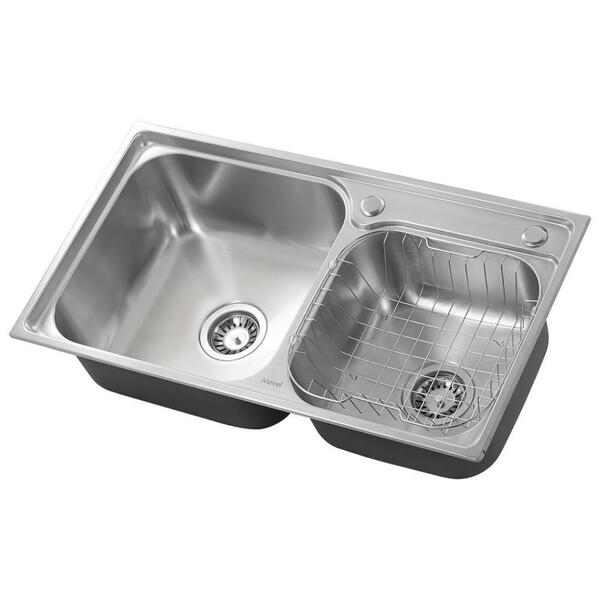 Cuba Pia Dupla Saquarema 228 Aço Escovado Móvel Do Brasil