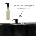 Cuba Pia Gourmet 60x42 Aço Inox Preto C/acessórios