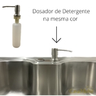 Cuba Pia Gourmet Aço Inox Escovado 60x42 C/ Acessórios