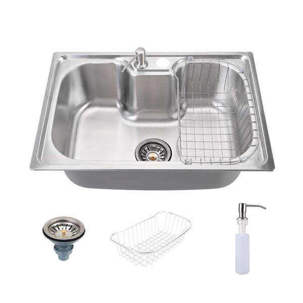 Cuba Pia Gourmet Cozinha Em Aço Inox Com Acessórios 60x42cm