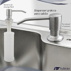 Cuba Pia Gourmet Dupla 68x38 Cozinha Aço Inox 201 com Acessór