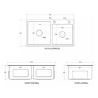 Cuba Pia Gourmet Dupla Aço Inox + Torneira Flexível Preta
