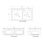 Cuba Pia Gourmet Dupla Cozinha Aço Inox + Torneira Flexivel