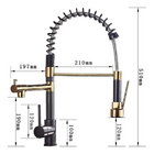 Cuba Pia Gourmet Dupla Preta Aço Inox + Torneira Flexível