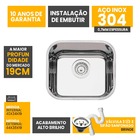 Cuba Pia Inox 304 Cozinha N 0 40x34x19 American Steel Luxo