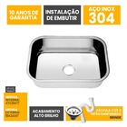 Cuba Pia Inox 304 Cozinha N 2 56x34x17 American Steel Extra F