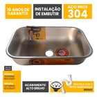 Cuba Pia Inox 304 Cozinha N 2 56x34x17 Fosco American Steel E