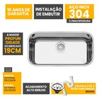 Cuba Pia Inox 304 Cozinha N 2 56x34x19 American Steel Luxo