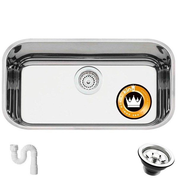 Cuba Pia Inox 304 Cozinha N 2 56x34x19 American Steel Luxo