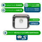 Cuba Pia Inox 430 Cozinha N 0 40x34x17 As Pesada Robust