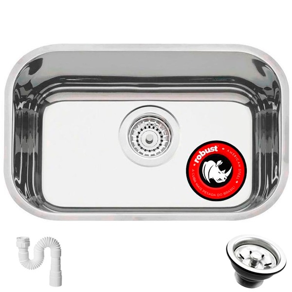 Cuba Pia Inox 430 Cozinha N 1 47x30x17 American Steel Pesada