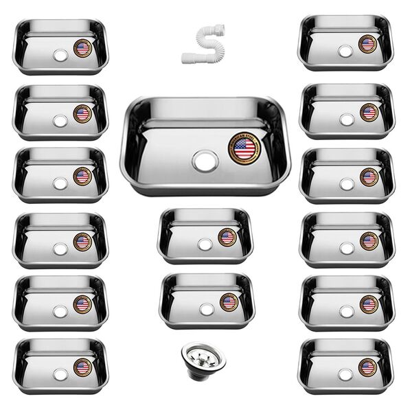 Cuba Pia Inox 47x30x14 - 430 - American Steel 15 Unidades