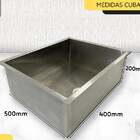 Cuba Pia Inox Para Cozinha 50x40 Gourmet Luxo Quadrada + Lixe