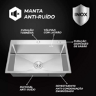 Cuba Pia Inox Prata Quadrada 60x45 Cozinha Gourmet Acessório