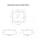 Cuba Pia Inox Preta Quadrada Cozinha Gourmet + Torneira Slim