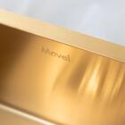 Cuba Pia Inox Quadrada Aço Escovado 550 Gold Dourado