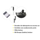 Cuba Pia Inox Quadrada Cozinha + Torneira Flexivel Preta