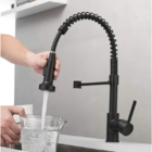 Cuba Pia Inox Quadrada Cozinha + Torneira Flexivel Preta