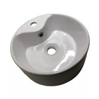 Cuba Pia Lavatório Banheiro Lavabo Redonda 36x36cm Cerâmica -