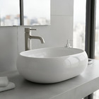 Cuba Pia Lavatório de Sobrepor Paraty 100% Porcelana 44,5x33.