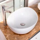 Cuba Pia Lavatório Oval de sobrepor Canoa 41X33X14cm para Ban