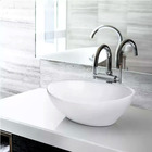 Cuba Pia Lavatório Oval de sobrepor Canoa 41X33X14cm para Ban