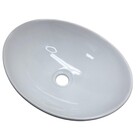 Cuba Pia Lavatório Oval de sobrepor Canoa 41X33X14cm para Ban