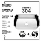 Cuba Pia N° 2 Gold 304 Cozinha Inox American Steel 56x34x17