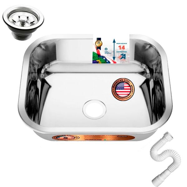 Cuba Pia Número 0 Cozinha Inox American Steel 40x34x14