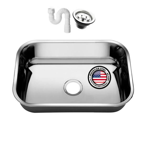 Cuba Pia Numero 1 Cozinha Inox American Steel 47x30x17 + Sifã