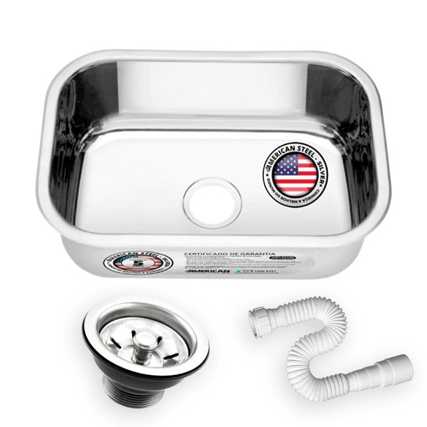 Cuba Pia Numero 1 Cozinha Inox American Steel 47x30x17 + Sifã