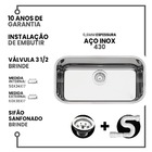 Cuba Pia Número 2 Cozinha Inox Robust 0,6 56x34x17 + Sifão +
