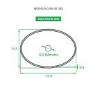 Cuba Pia Para Banheiro De Apoio Branca E Dourada Cerâmica Ren